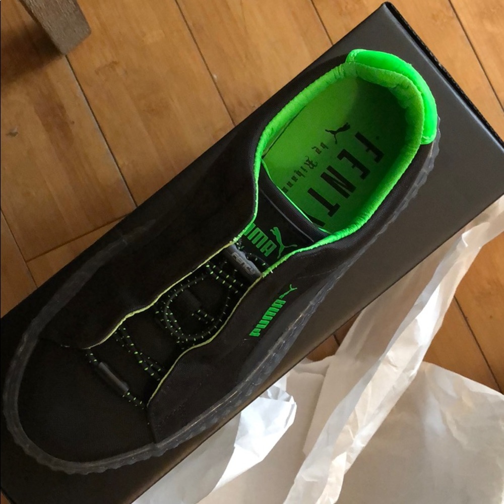 Fenty Puma cleated creeper surf in black-green